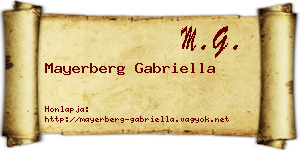 Mayerberg Gabriella névjegykártya